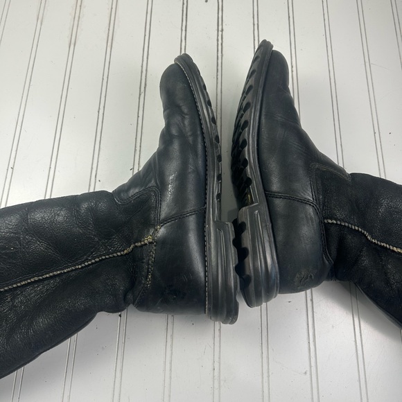 UGG Brooks Tall Black Leather Women's Casual Boots Size 9 SEE PHOTOS - Picture 8 of 15